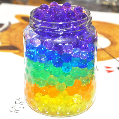 300pcs Absorbent beads Colorful Pearl Shaped Crystal Soil Hydrogel Water Bead Mud Grow Ball Wedding Growing Bulbs Home Decor