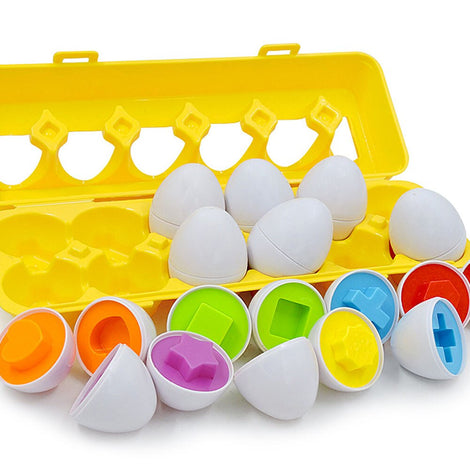 Matching Eggs Toddler Toys Color and Shape Recognition Match Toys Early Education Puzzle Toys For Children Gift