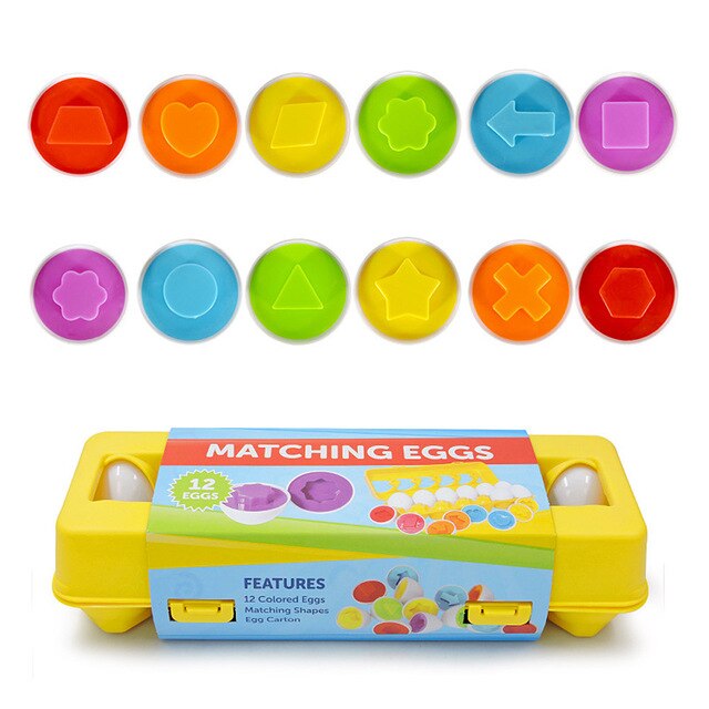 Matching Eggs Toddler Toys Color and Shape Recognition Match Toys Early Education Puzzle Toys For Children Gift