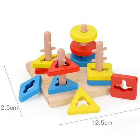 1 Set Educational Toys Geometry Colorful Creative Game Accessories Color & Shape Toys Building Blocks For Kids Children