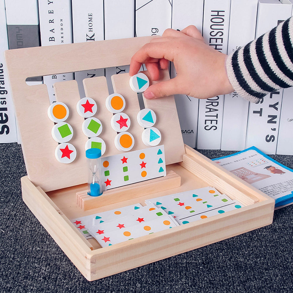 Funny Wooden Color Shape  Matching Logical Reasoning Training Early Educational Toys for Kids Children Toddler Boys Girls Gift