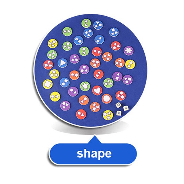 Candy Shape & Color Memory Matching Game Early Education Wooden Kindergarten Children Parent-child Board Game Montessori  Toys
