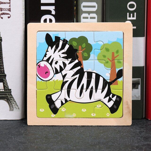 2020 Newest 3D Wooden Puzzle Cartoon Educational Kids Toy Hot 17 Styles Development Learning Color Shape Baby Toys