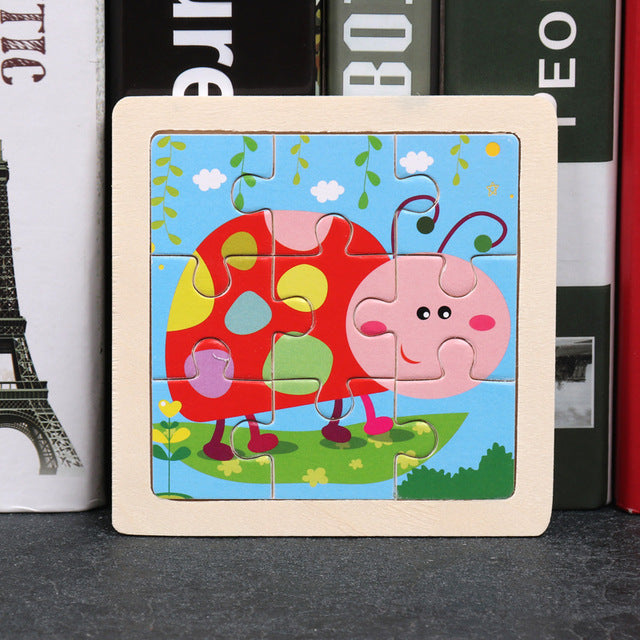 2020 Newest 3D Wooden Puzzle Cartoon Educational Kids Toy Hot 17 Styles Development Learning Color Shape Baby Toys