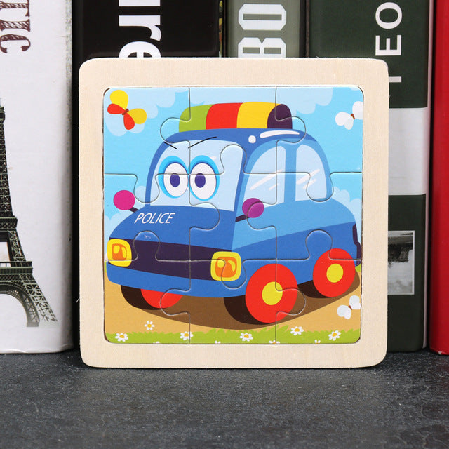 2020 Newest 3D Wooden Puzzle Cartoon Educational Kids Toy Hot 17 Styles Development Learning Color Shape Baby Toys