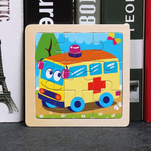 2020 Newest 3D Wooden Puzzle Cartoon Educational Kids Toy Hot 17 Styles Development Learning Color Shape Baby Toys
