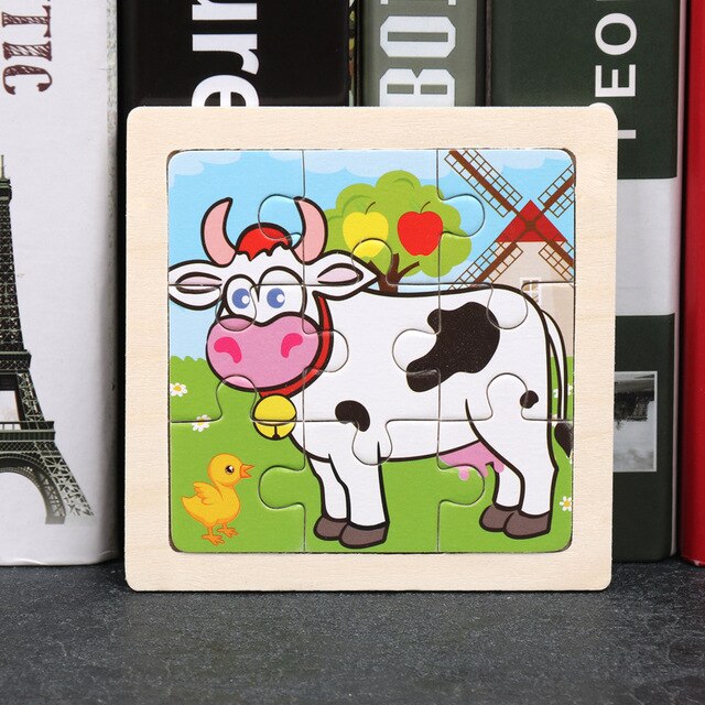 2020 Newest 3D Wooden Puzzle Cartoon Educational Kids Toy Hot 17 Styles Development Learning Color Shape Baby Toys