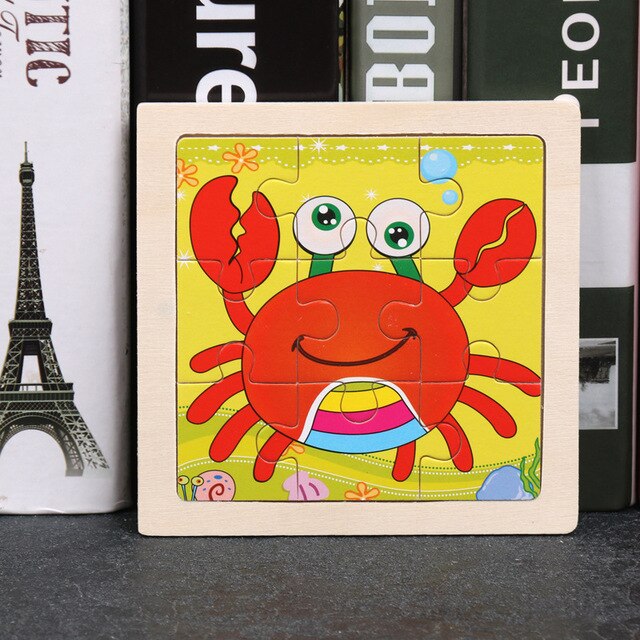 2020 Newest 3D Wooden Puzzle Cartoon Educational Kids Toy Hot 17 Styles Development Learning Color Shape Baby Toys