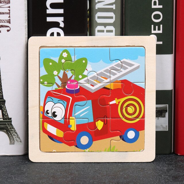 2020 Newest 3D Wooden Puzzle Cartoon Educational Kids Toy Hot 17 Styles Development Learning Color Shape Baby Toys
