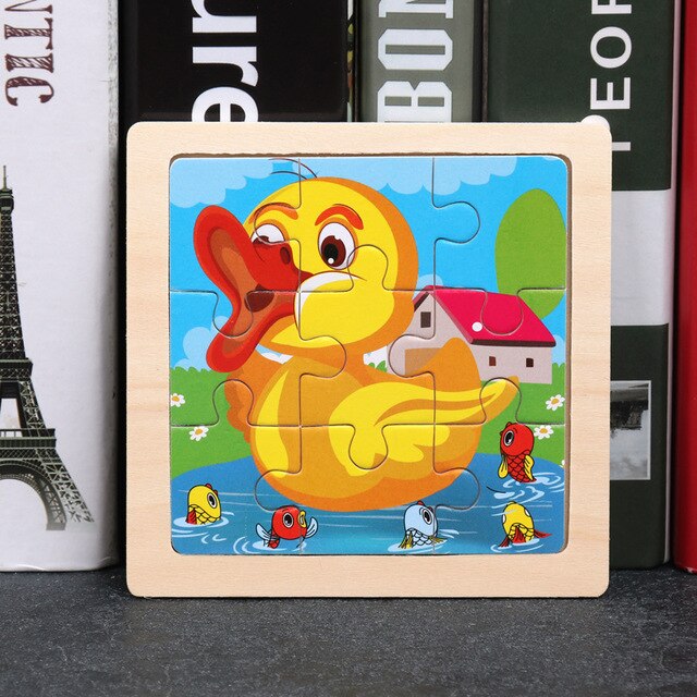 2020 Newest 3D Wooden Puzzle Cartoon Educational Kids Toy Hot 17 Styles Development Learning Color Shape Baby Toys