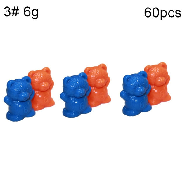 60Pcs Colorful Bear Shape Counters Toy Counting Numbers Classroom Teaching Aids gift for children New