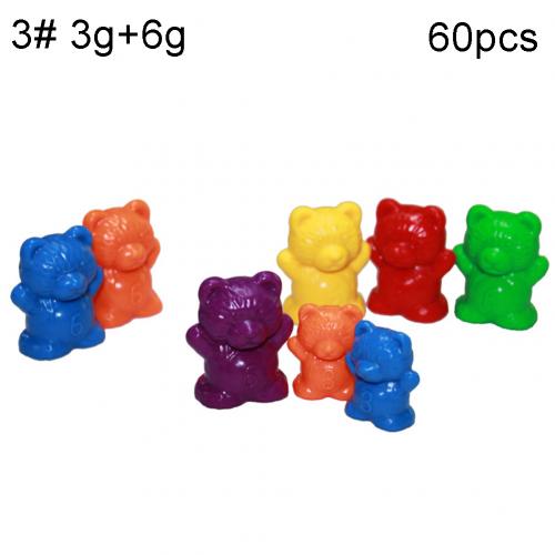 60Pcs Colorful Bear Shape Counters Toy Counting Numbers Classroom Teaching Aids gift for children New