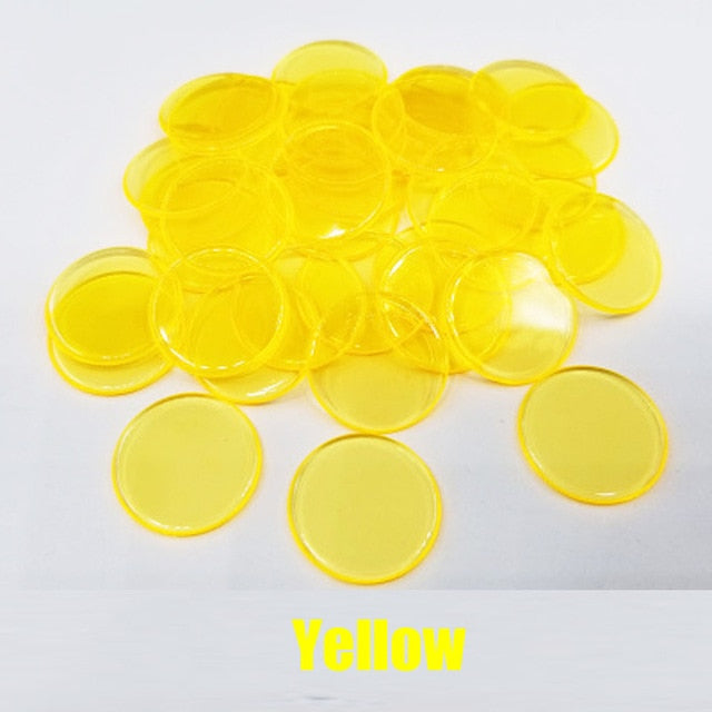 Learning Education Toys Montessori 100pcs Learning shape and Color Plastic coin Bingo Chip Children Baby cognitive color