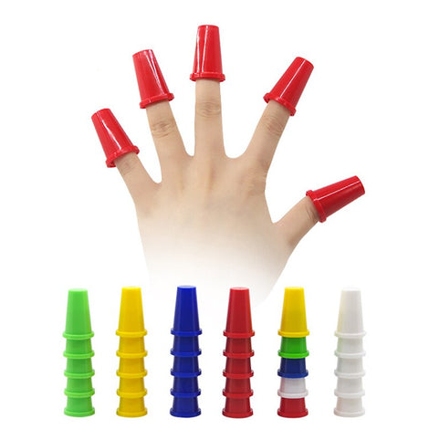 10pcs/set Baby Color Shape Toy Fun Cute Colorful Fingertip Finger Stall Colorful Thimble Magic Tricks Special Cups Prop Stage
