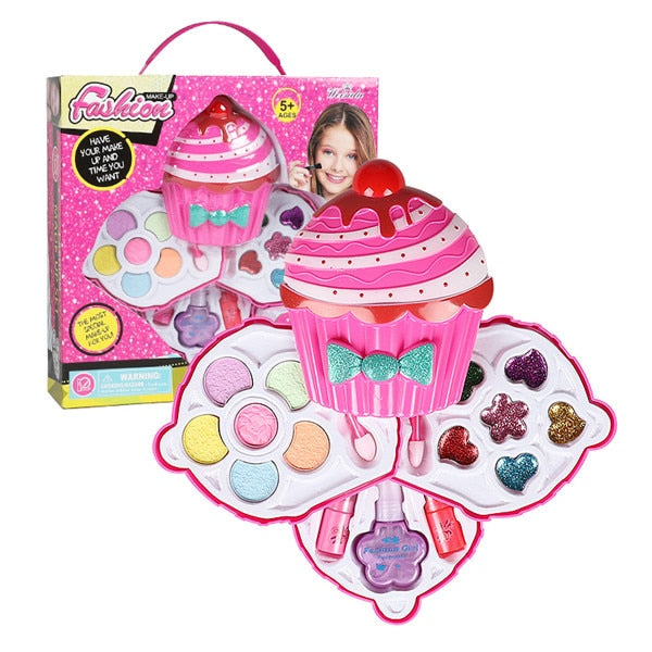 Children's Non-Toxic Lollipop Cosmetics Beauty Toys ABS Material Fashion Pretend Play Girls Princess Makeup Box Sets