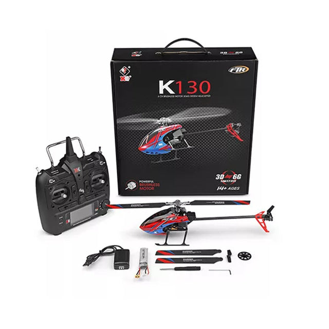 K130 3D 6G RC Helicopter Flying Fun Rechargeable Flybarless 6CH Remote Control Beginners Brushless Motor Compatible With FUTABA