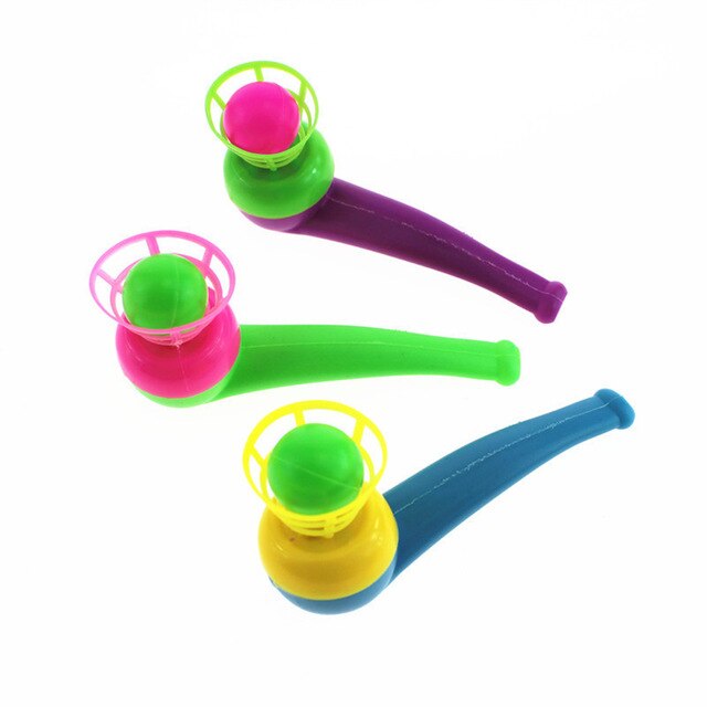 Kids Children Blowing Ball Toy Funny Colorful Kids Sport Blowing Toy Fillers Pipe Ball Game Birthday Gifts Sport Toy