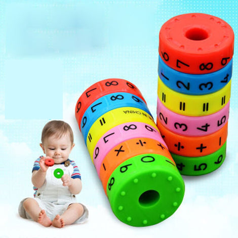 6pcs/set Multiplication Magnetic Column Figure Arithmetic building blocks Kids Learning Educational Montessori Toy for Children