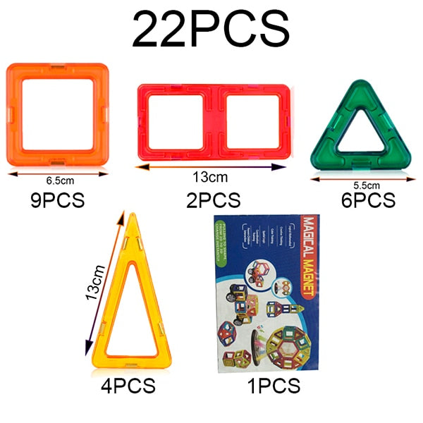 21-89pcs Big Size DIY Magnetic Blocks Magnetic Constructor Kids Magnet Designer For Children Gift Educational Toys For Boys Girl