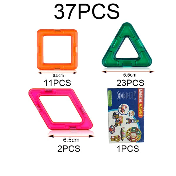 21-89pcs Big Size DIY Magnetic Blocks Magnetic Constructor Kids Magnet Designer For Children Gift Educational Toys For Boys Girl
