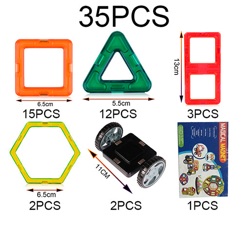 21-89pcs Big Size DIY Magnetic Blocks Magnetic Constructor Kids Magnet Designer For Children Gift Educational Toys For Boys Girl