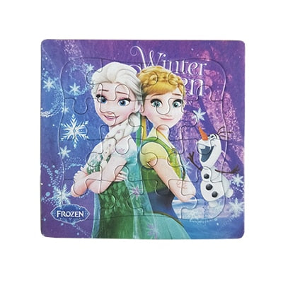 Puzzles Digital Paper Famous Cartoon Winnie Educational Toy for Children 9/12/16PCS Puzzle Game Free Shipping Kid Toys