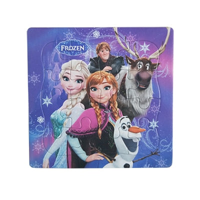 Puzzles Digital Paper Famous Cartoon Winnie Educational Toy for Children 9/12/16PCS Puzzle Game Free Shipping Kid Toys