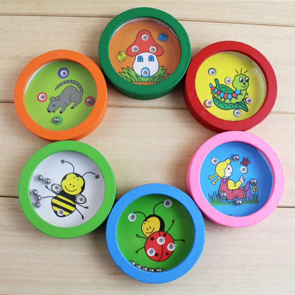 Color & Shape Wooden Round Maze Toys Best Gifts for Kids Educational Balls Balance Children Birthday Girls Funny Outdoor Family