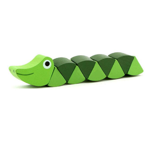 Montessori Toys Educational Wooden Toys for Children Early Learning Exercise Baby Fingers Flexible Kids Wood Twist Insects Game