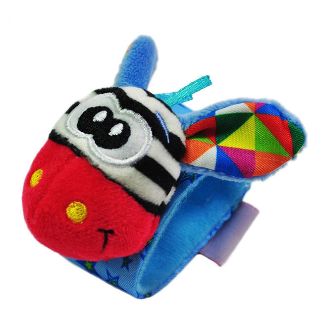 New Soft Cartoon Animal Infant Baby Rattles Toys Children Infant Newborn Plush Wrist Rattles Baby Toy Hand Wrist Strap