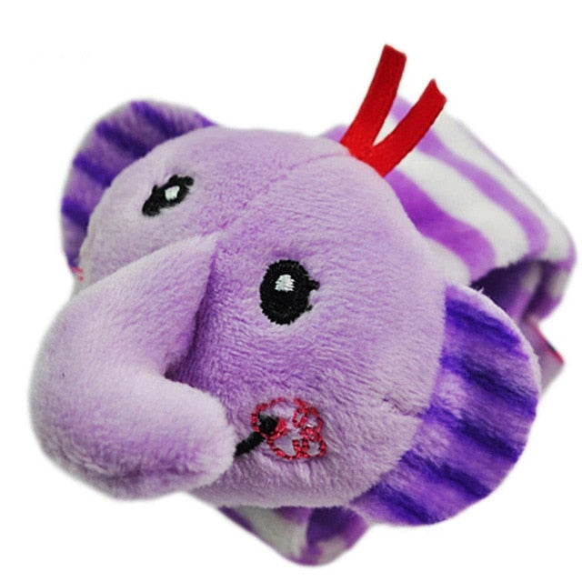 New Soft Cartoon Animal Infant Baby Rattles Toys Children Infant Newborn Plush Wrist Rattles Baby Toy Hand Wrist Strap