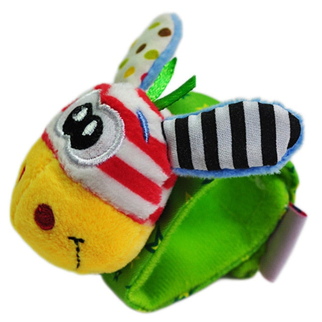 New Soft Cartoon Animal Infant Baby Rattles Toys Children Infant Newborn Plush Wrist Rattles Baby Toy Hand Wrist Strap
