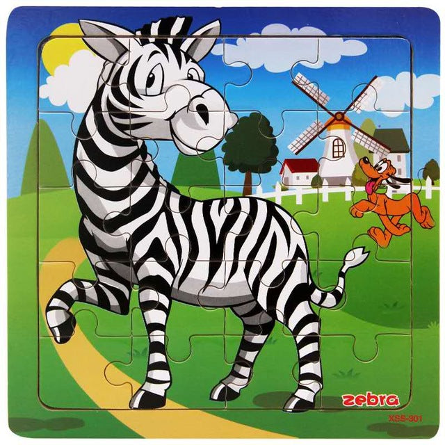 Wooden Puzzle Kids Toy Baby Wooden Jigsaw Puzzles Cartoon Dinosaur Animal Early Educational Toys for Children 9/20 Small Piece