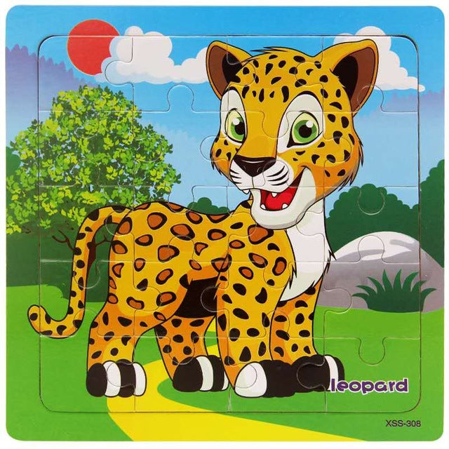 Wooden Puzzle Kids Toy Baby Wooden Jigsaw Puzzles Cartoon Dinosaur Animal Early Educational Toys for Children 9/20 Small Piece