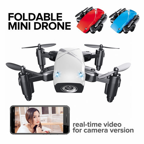 AEOFUN S9HW Mini Drone With Camera HD S9 No Camera Foldable RC Quadcopter Altitude Hold Rc Copter WiFi FPV Micro Pocket Dron New