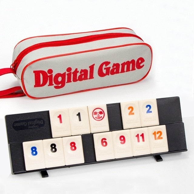 Parent-child Interactive Toys Games Portable Digital Board Game Israel Mahjong Rummikub 106 Tiles Family Travel Digital Puzzle