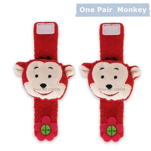 New Design Plush Baby Toy Animal Hand Bells Baby Rattle Toys High Quality Newbron Gift Animal Style Free Shipping BF01