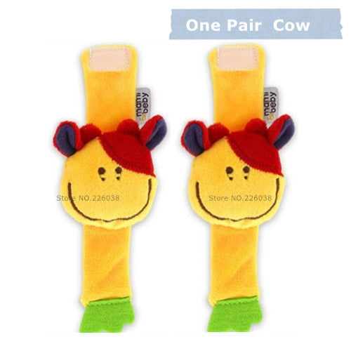 New Design Plush Baby Toy Animal Hand Bells Baby Rattle Toys High Quality Newbron Gift Animal Style Free Shipping BF01