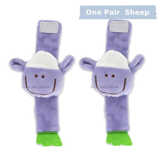 New Design Plush Baby Toy Animal Hand Bells Baby Rattle Toys High Quality Newbron Gift Animal Style Free Shipping BF01