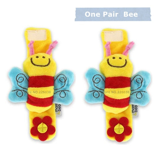 New Design Plush Baby Toy Animal Hand Bells Baby Rattle Toys High Quality Newbron Gift Animal Style Free Shipping BF01