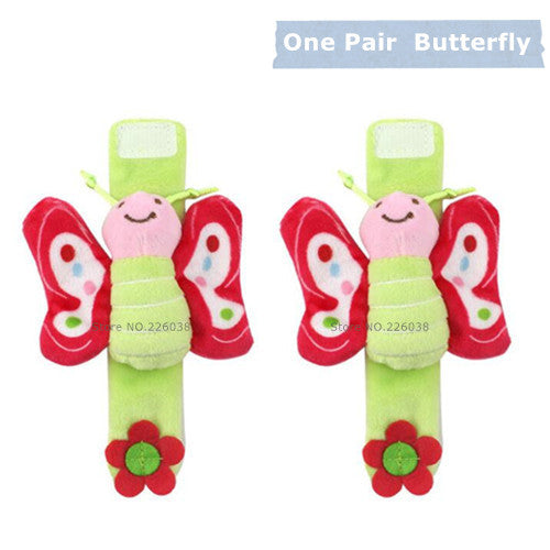 New Design Plush Baby Toy Animal Hand Bells Baby Rattle Toys High Quality Newbron Gift Animal Style Free Shipping BF01