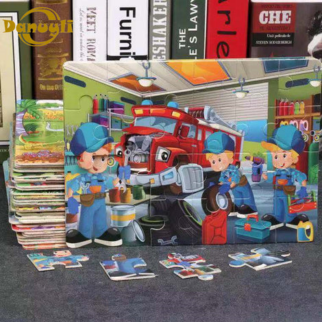 Hot Sale 1pcs 24/40/60 Slice Small Piece Puzzle Toy Children Animals Wooden Jigsaw Puzzles Kids Educational Toys for Baby