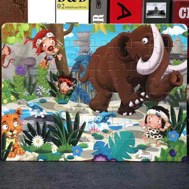 Hot Sale 1pcs 24/40/60 Slice Small Piece Puzzle Toy Children Animals Wooden Jigsaw Puzzles Kids Educational Toys for Baby