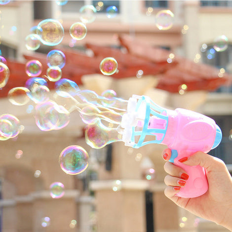 Summer Fun Bubble Blower Machine Toy Kids Soap Water Bubble Gun Fully automatic electric Manual Gun Blower Toy for Children gift