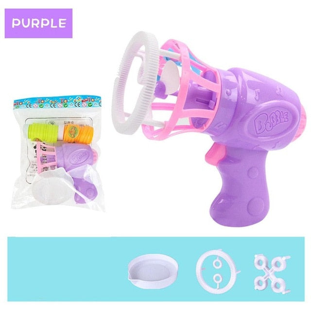 Summer Fun Bubble Blower Machine Toy Kids Soap Water Bubble Gun Fully automatic electric Manual Gun Blower Toy for Children gift