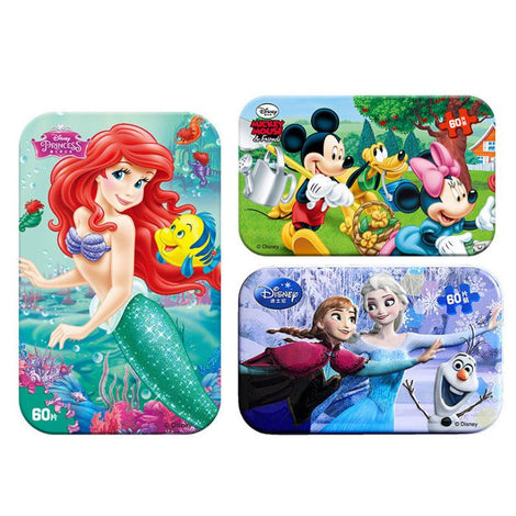 Disney Princess Puzzle Ariel children development Mental Wooden puzzle Educational toys for children boy Girl toy birthday gift