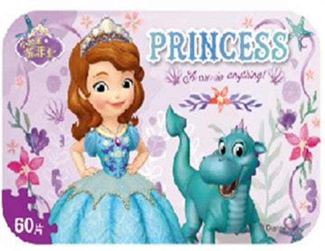 Disney Princess Puzzle Ariel children development Mental Wooden puzzle Educational toys for children boy Girl toy birthday gift