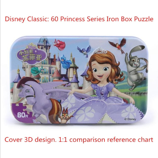Disney Princess Puzzle Ariel children development Mental Wooden puzzle Educational toys for children boy Girl toy birthday gift