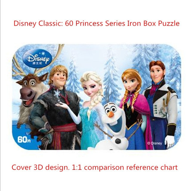 Disney Princess Puzzle Ariel children development Mental Wooden puzzle Educational toys for children boy Girl toy birthday gift